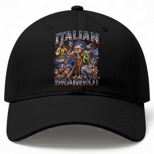 Funny Italian Brainrot Meme 4th of July Baseball Cap TS14 Print Your Wear
