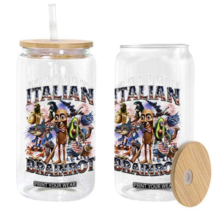 Funny Italian Brainrot Meme 4th of July Glass Can TS14 Print Your Wear