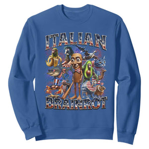Funny Italian Brainrot Meme 4th of July Sweatshirt TS14 Royal Blue Print Your Wear