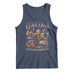 Funny Italian Brainrot Meme 4th of July Tank Top TS14 Navy Print Your Wear
