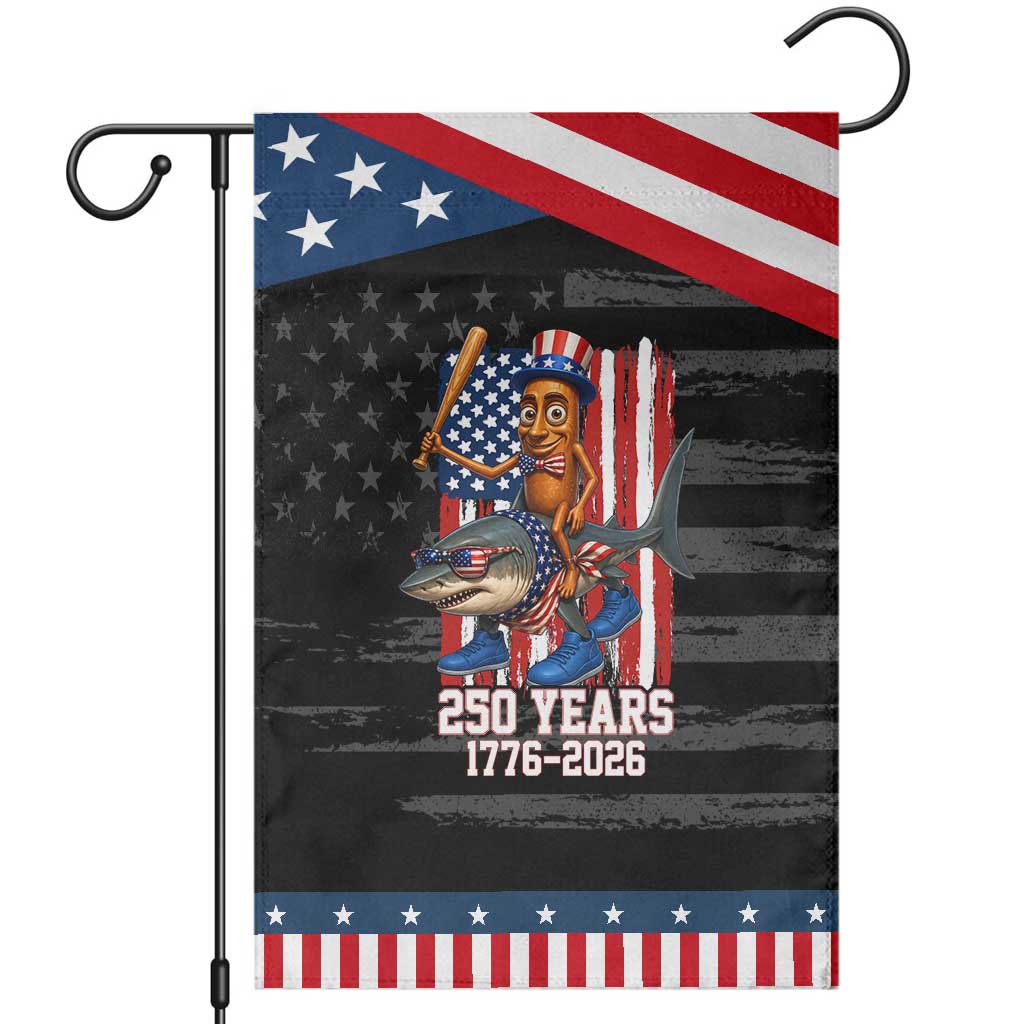 250th America Anniversary Patriotic Garden Flag Funny Tung Tung Tung Sahur Tralalero Tralala 4th of July TS14 Distressed Black Blue Print Your Wear