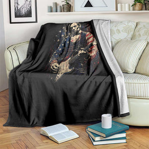 Abraham Lincoln Playing Guitar 4th of July Throw Blanket TS14 Print Your Wear