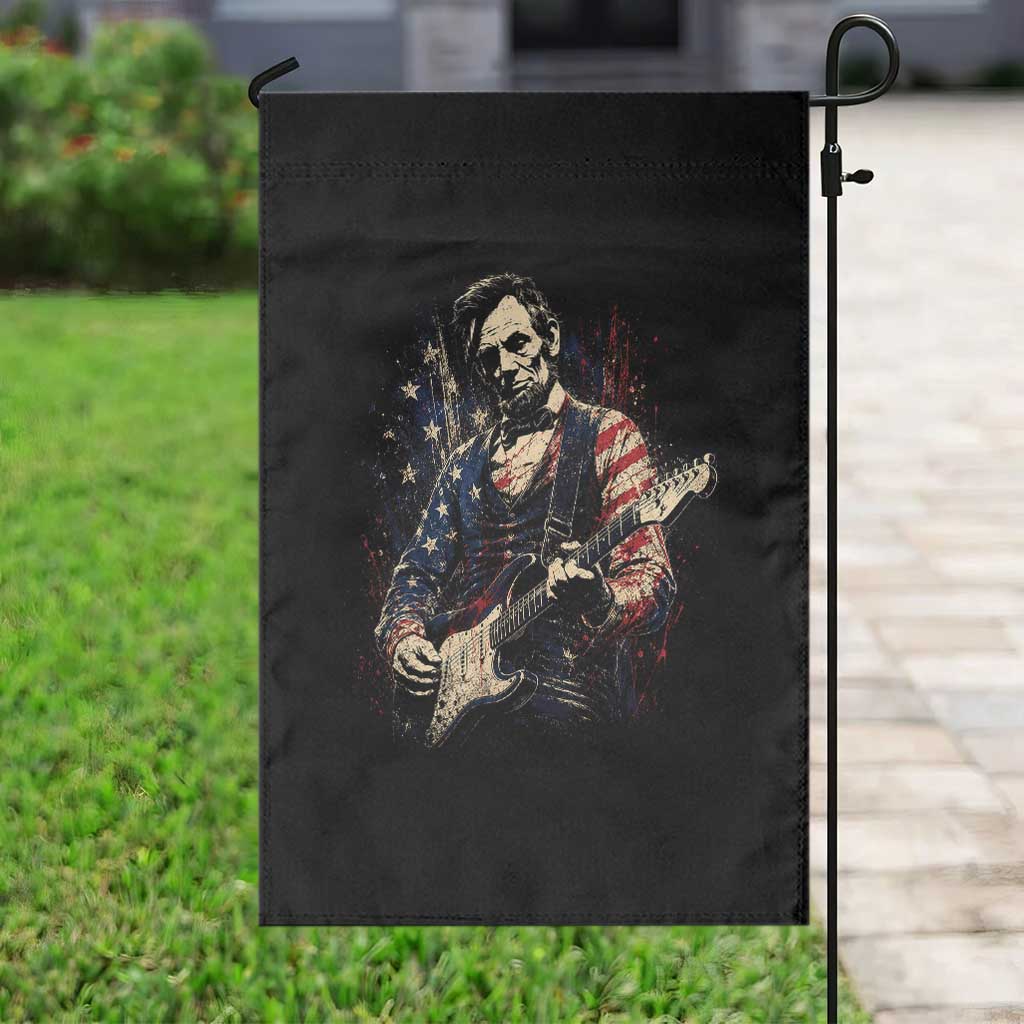 Abraham Lincoln Playing Guitar 4th of July Garden Flag TS14 Print Your Wear