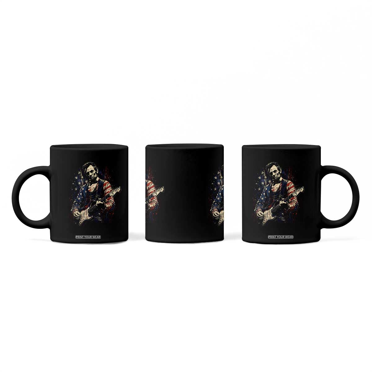 Abraham Lincoln Playing Guitar 4th of July Coffee Mug TS14 Print Your Wear