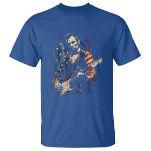 Abraham Lincoln Playing Guitar 4th of July T Shirt TS14 Royal Blue Print Your Wear