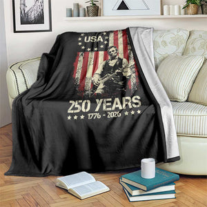 America's 250th Abraham Lincoln Playing Guitar Throw Blanket TS14 Print Your Wear