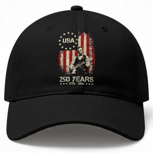 America's 250th Abraham Lincoln Playing Guitar Baseball Cap TS14 Print Your Wear