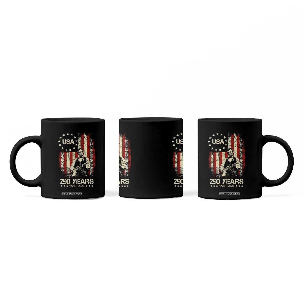 America's 250th Abraham Lincoln Playing Guitar Coffee Mug TS14 Print Your Wear