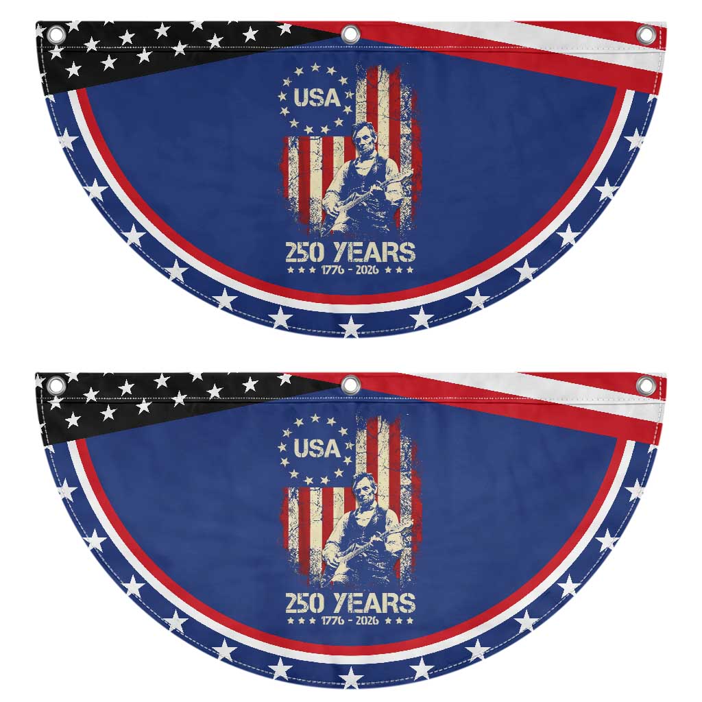 America's 250th Abraham Lincoln Playing Guitar Patriotic Fan Flag TS14 2pcs pack Classic Navy Print Your Wear