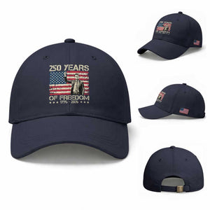America 250 Years Baseball Cap Charlie Kirk American Flag Freedom TS14 Baseball Cap Universal Fit Navy Print Your Wear