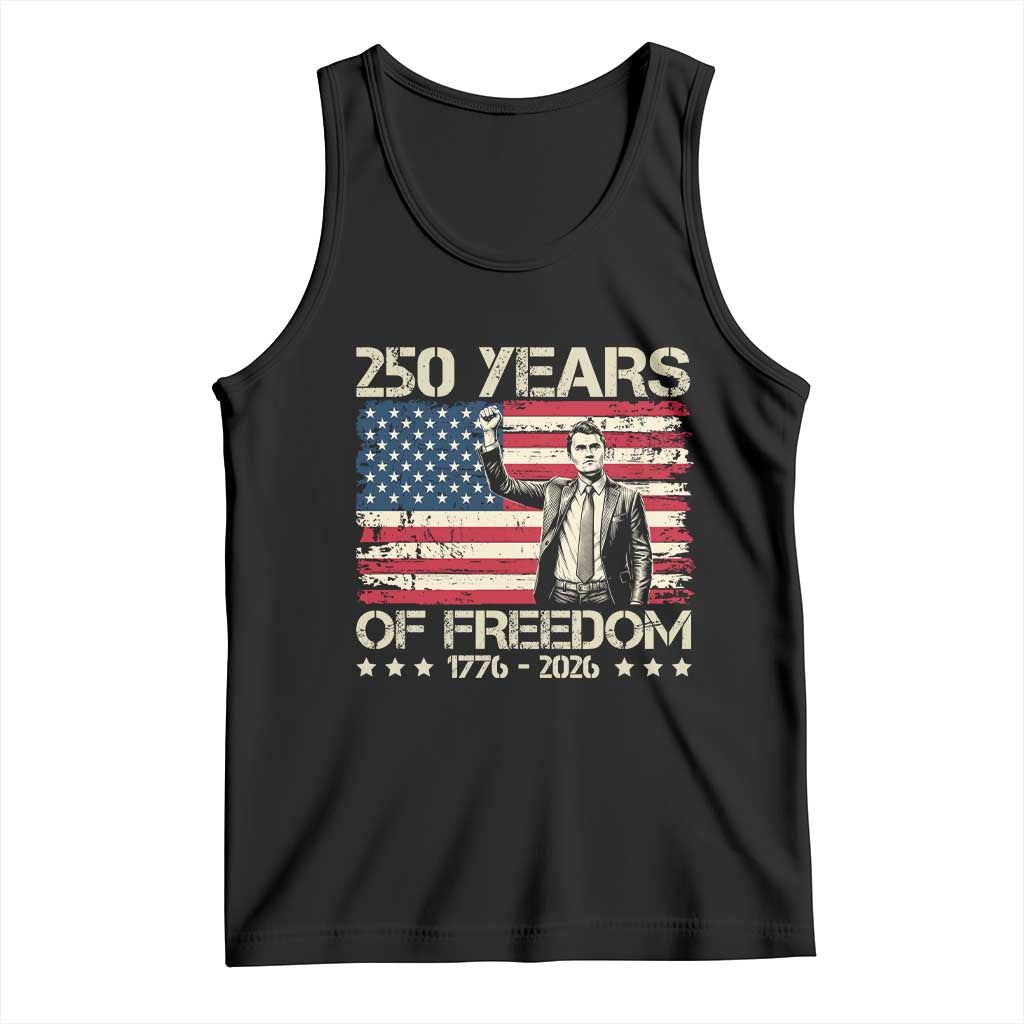 America 250 Years Tank Top Charlie Kirk American Flag Freedom TS14 Black Print Your Wear