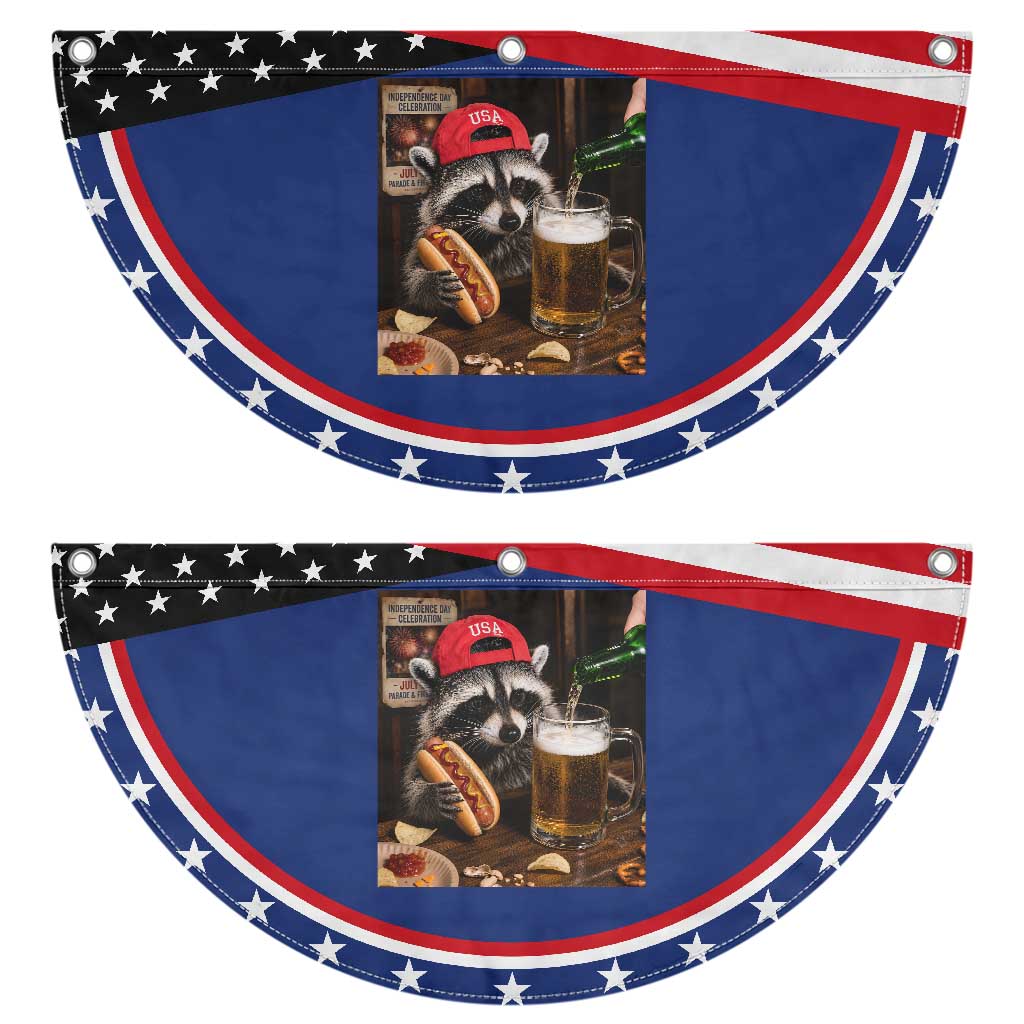 USA Raccoon Drinking Beer Patriotic Fan Flag 4th of July Meme TS14 2pcs pack Classic Navy Print Your Wear
