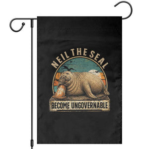 Neil The Seal Become Ungovernable Garden Flag Funny Elephant Seal Meme TS14 Black Print Your Wear