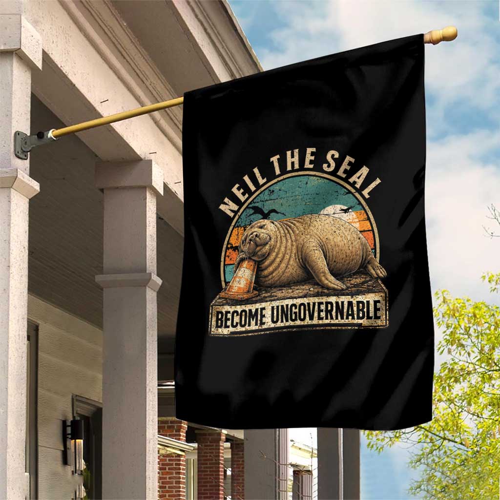 Neil The Seal Become Ungovernable Garden Flag Funny Elephant Seal Meme TS14 Print Your Wear