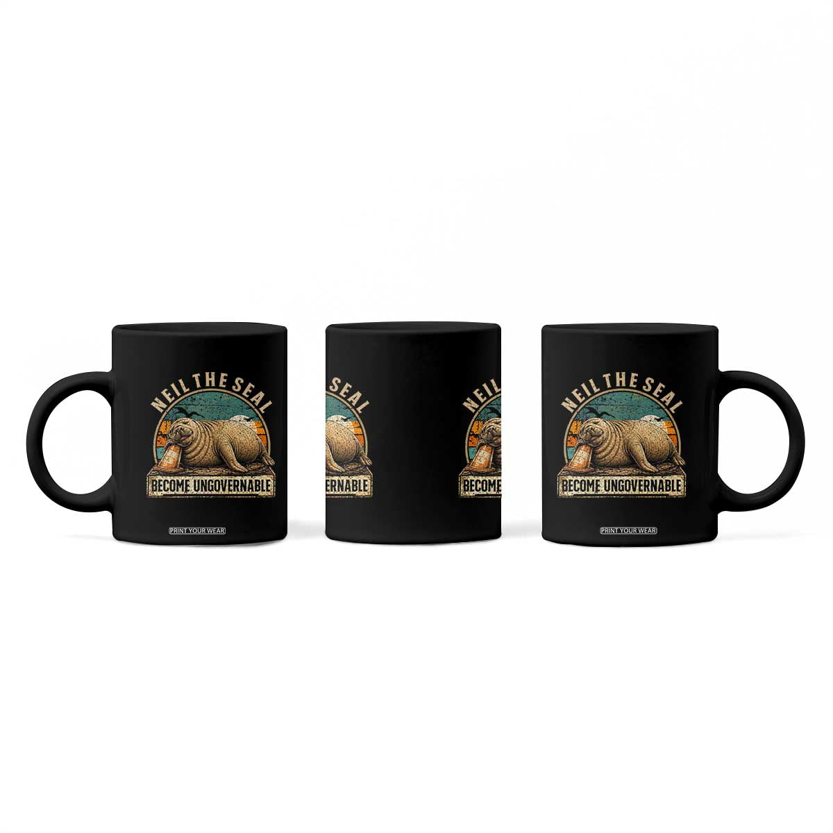 Neil The Seal Become Ungovernable Coffee Mug Funny Elephant Seal Meme TS14 Print Your Wear