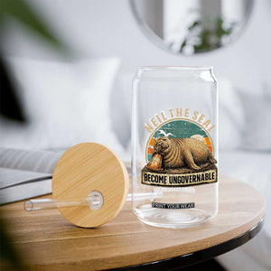 Neil The Seal Become Ungovernable Glass Can Funny Elephant Seal Meme TS14 Print Your Wear