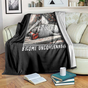Neil The Seal Become Ungovernable Throw Blanket Vintage Elephant Seal Animal Meme TS14 Print Your Wear