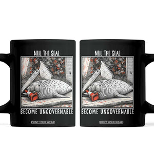 Neil The Seal Become Ungovernable Coffee Mug Vintage Elephant Seal Animal Meme TS14 Black Print Your Wear
