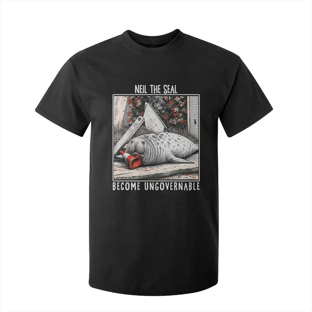 Neil The Seal Become Ungovernable T Shirt For Kid Vintage Elephant Seal Animal Meme TS14 Black Print Your Wear