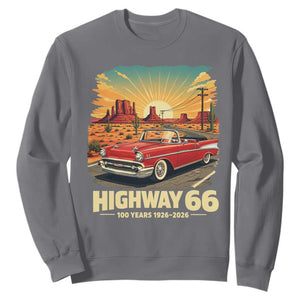 Vintage Route Highway 66 100th Anniversary Souvenir Sweatshirt TS14 Charcoal Print Your Wear