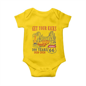 Route Highway 66 Get Your Kicks Centennial Road Trip 1926-2026 Baby Onesie TS14 Daisy Print Your Wear