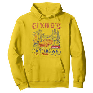 Route Highway 66 Get Your Kicks Centennial Road Trip 1926-2026 Hoodie TS14 Daisy Print Your Wear