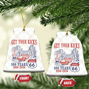 Route Highway 66 Get Your Kicks Centennial Road Trip 1926-2026 Ceramic Ornament TS14 Print Your Wear