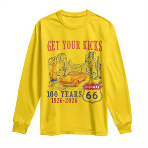 Route Highway 66 Get Your Kicks Centennial Road Trip 1926-2026 Long Sleeve Shirt TS14 Daisy Print Your Wear