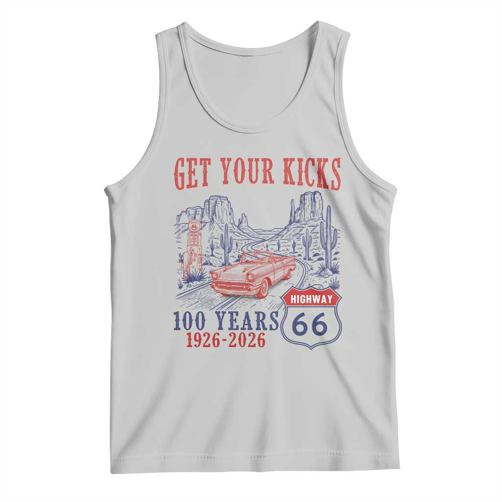 Route Highway 66 Get Your Kicks Centennial Road Trip 1926-2026 Tank Top TS14 Ash Print Your Wear