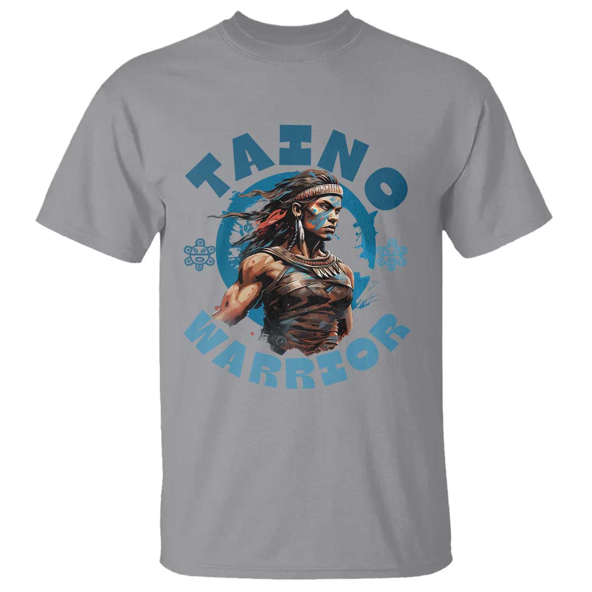Taino Warrior Boricua Boriken Pride Indigenous Puerto Rican T Shirt TS14 Sport Gray Print Your Wear