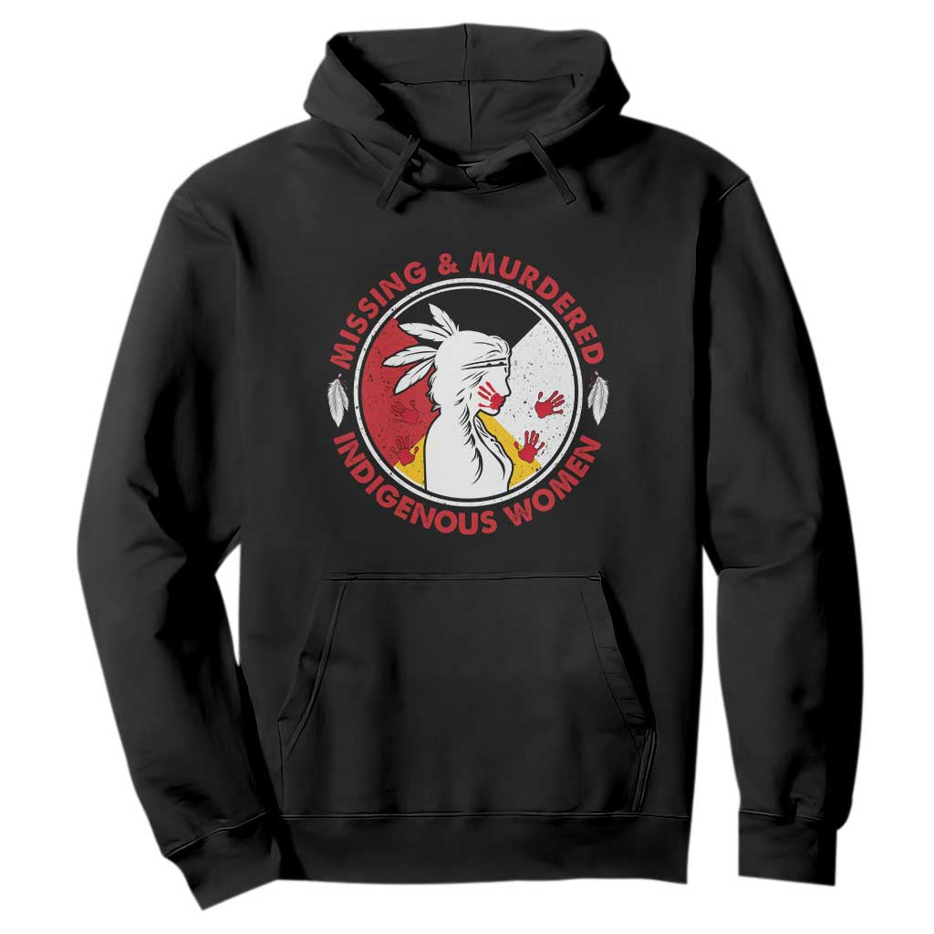 MMIW Missing and Murdered Indigenous Women Red Hand Hoodie TS14 Black Print Your Wear