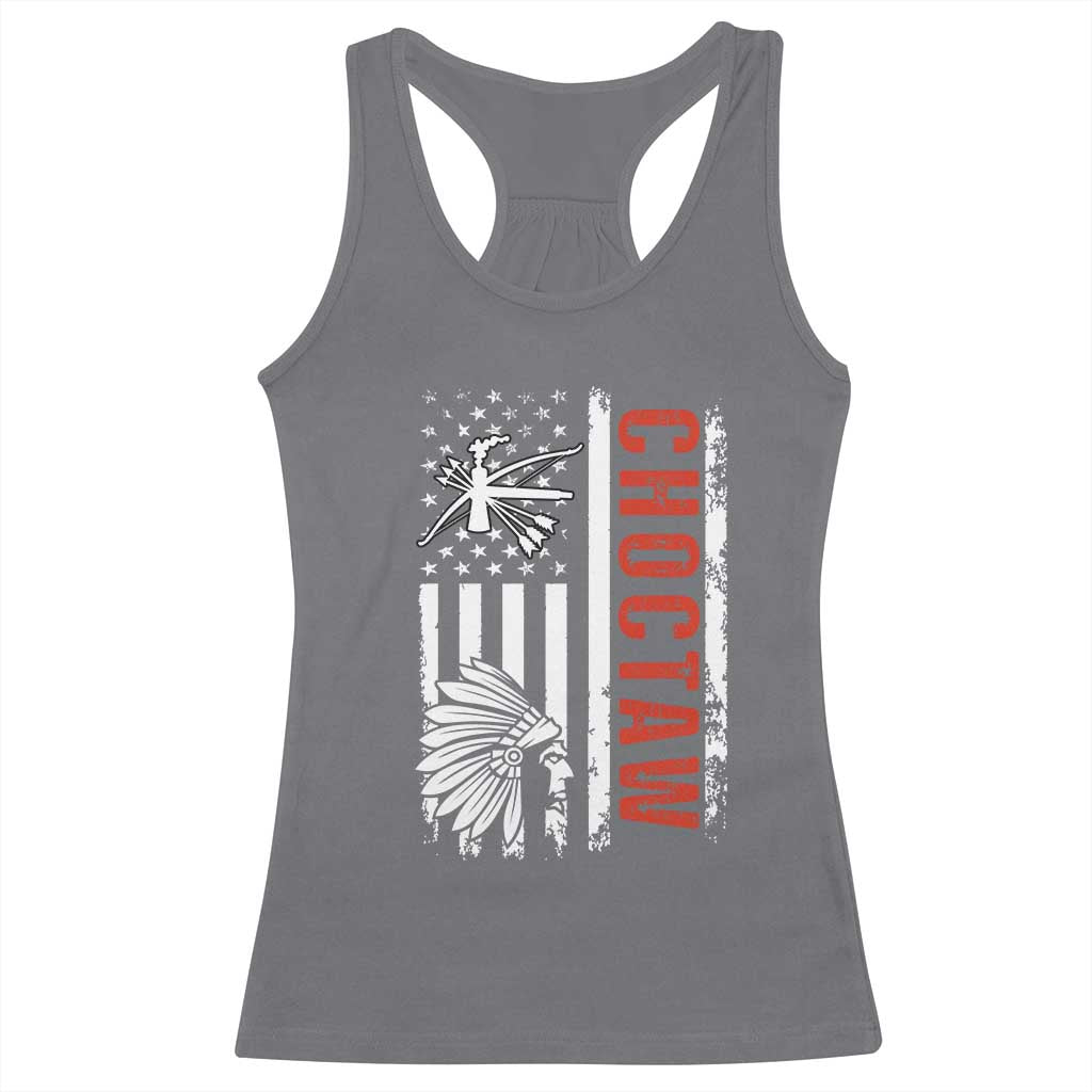 Choctaw Tribe Native American Day Indigenous Peoples Day Racerback Tank Top TS14 Charcoal Print Your Wear