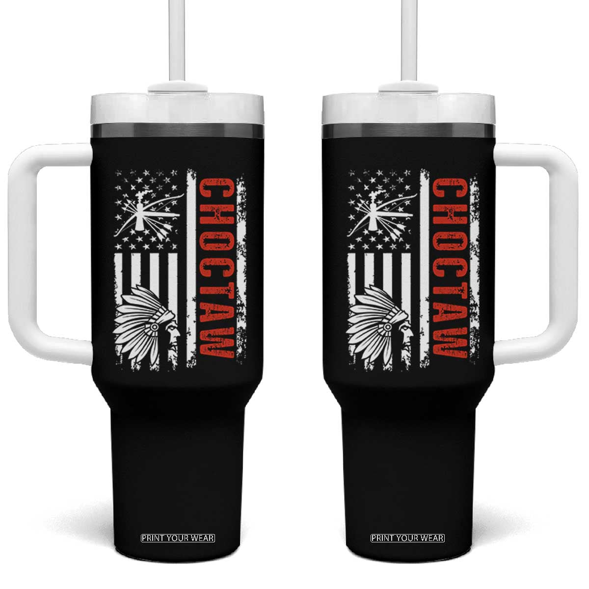Choctaw Tribe Native American Day Indigenous Peoples Day Tumbler With Handle TS14 One Size: 40 oz Black Print Your Wear