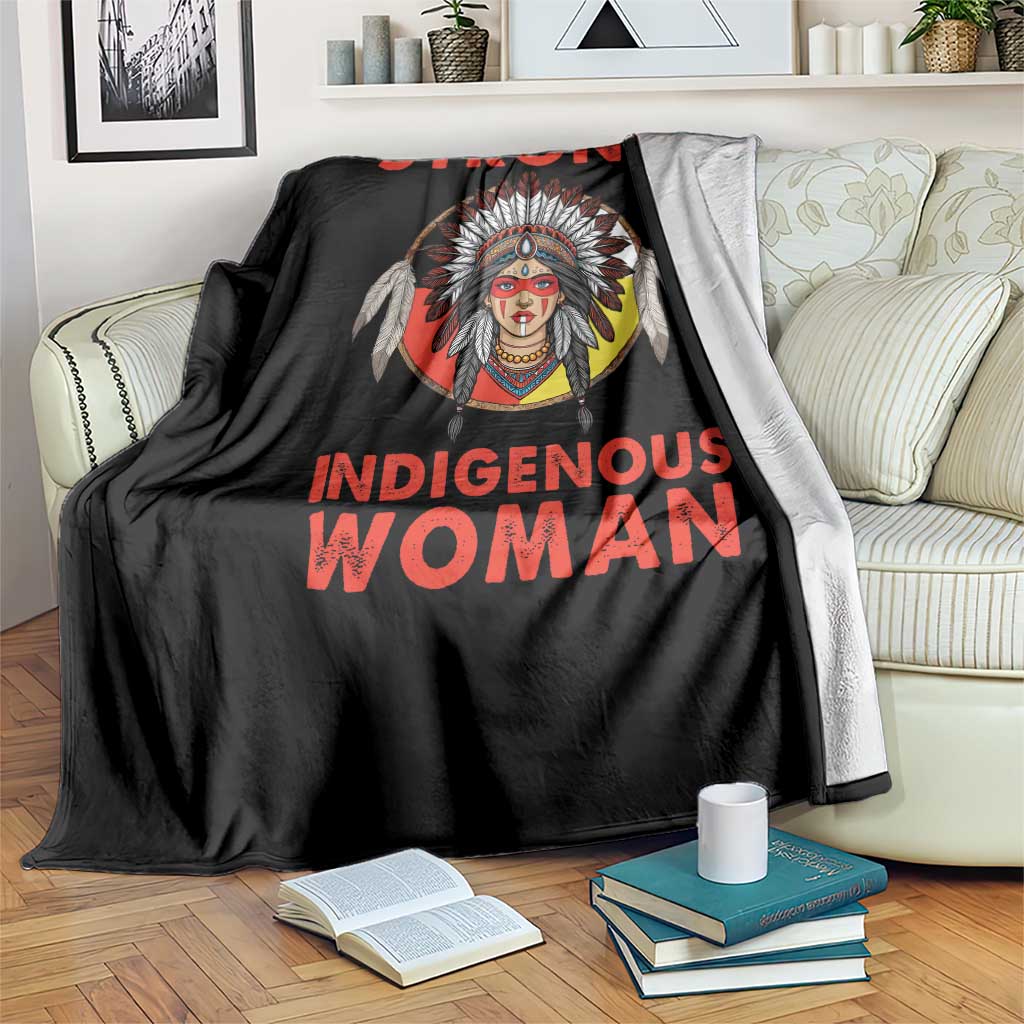 MMIW Native American Strong Indigenous Woman Throw Blanket TS14 Print Your Wear