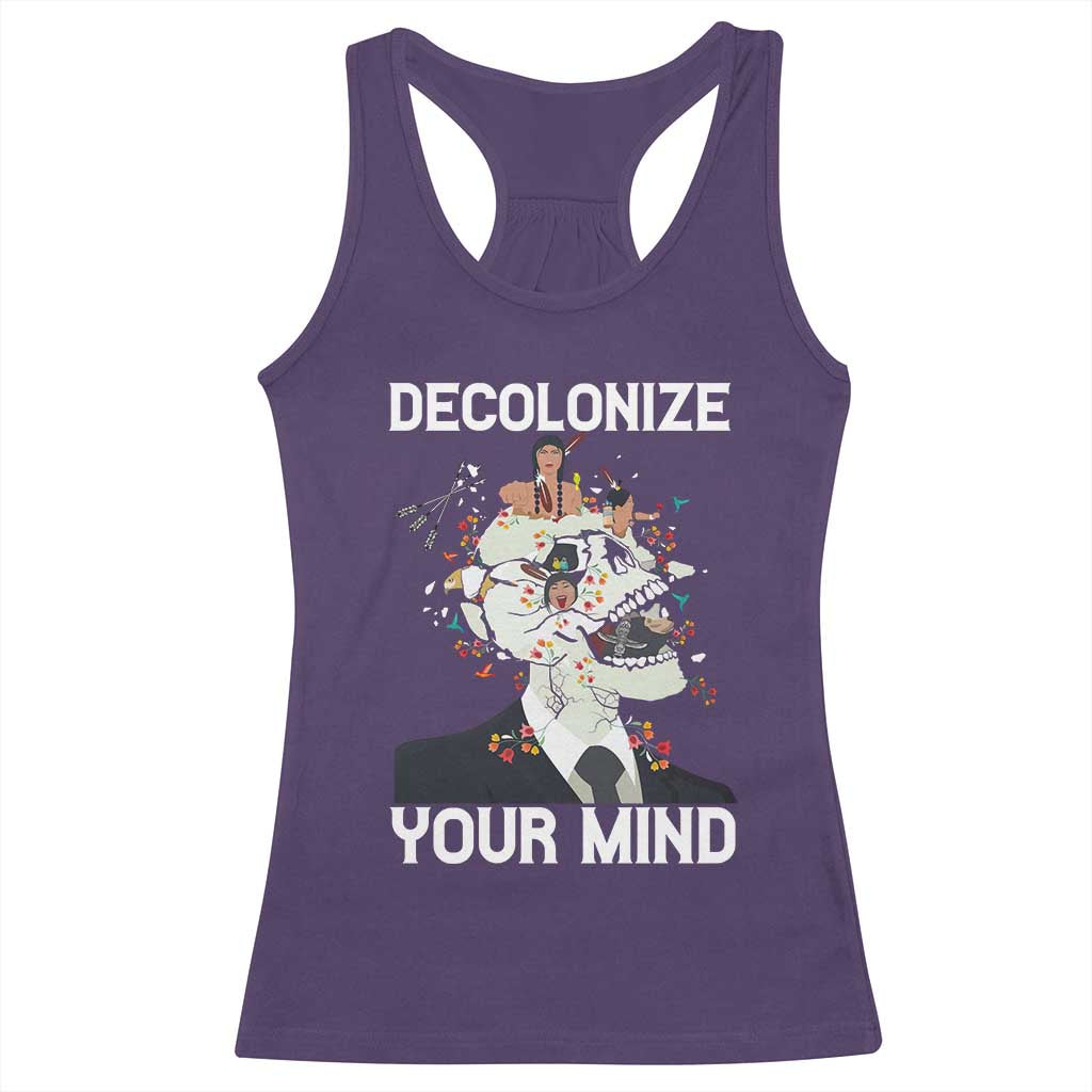 Indigenous People Native American Racerback Tank Top Decolonize Your Mind TS14 Purple Print Your Wear