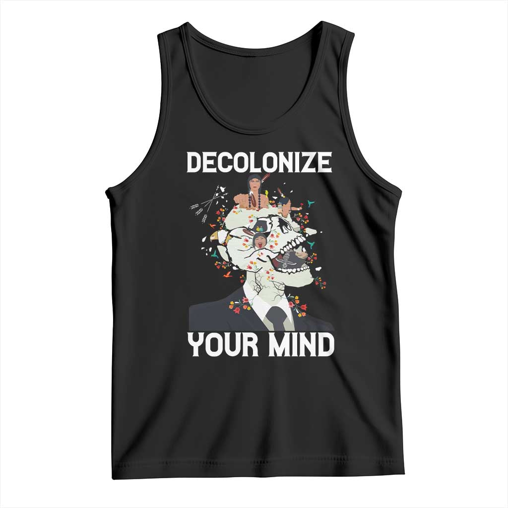 Indigenous People Native American Tank Top Decolonize Your Mind TS14 Black Print Your Wear