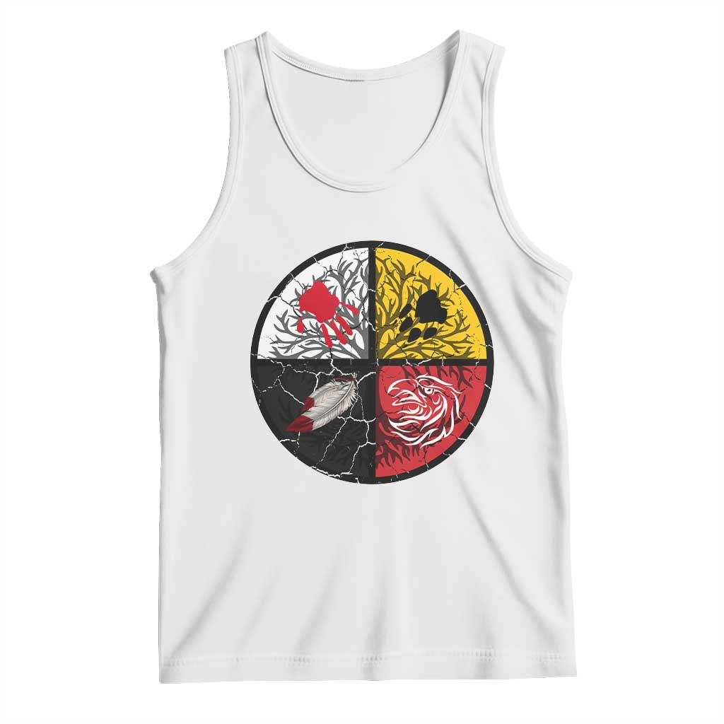 Native American Medicine Wheel MMIW Tank Top TS14 White Print Your Wear