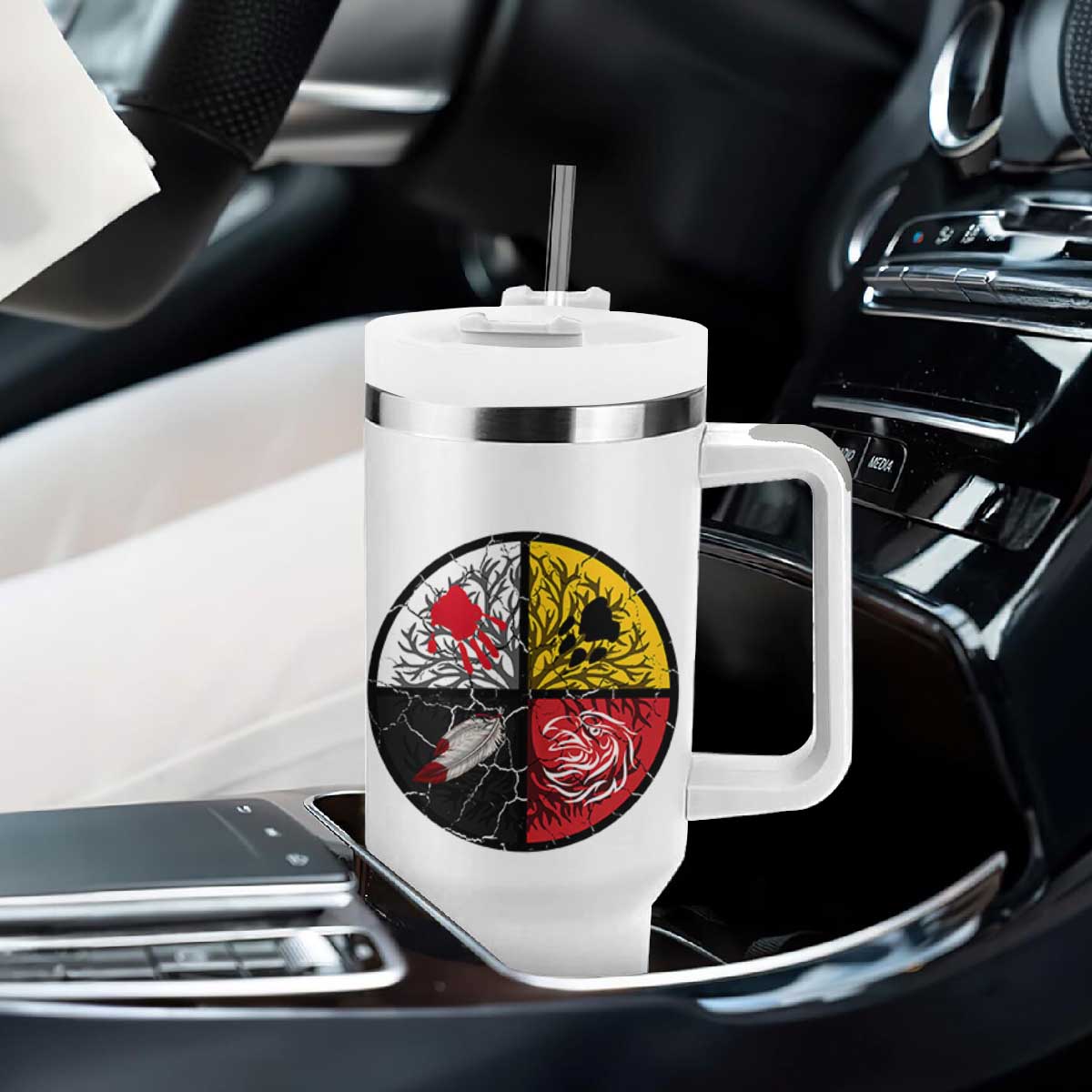 Native American Medicine Wheel MMIW Tumbler With Handle TS14 Print Your Wear