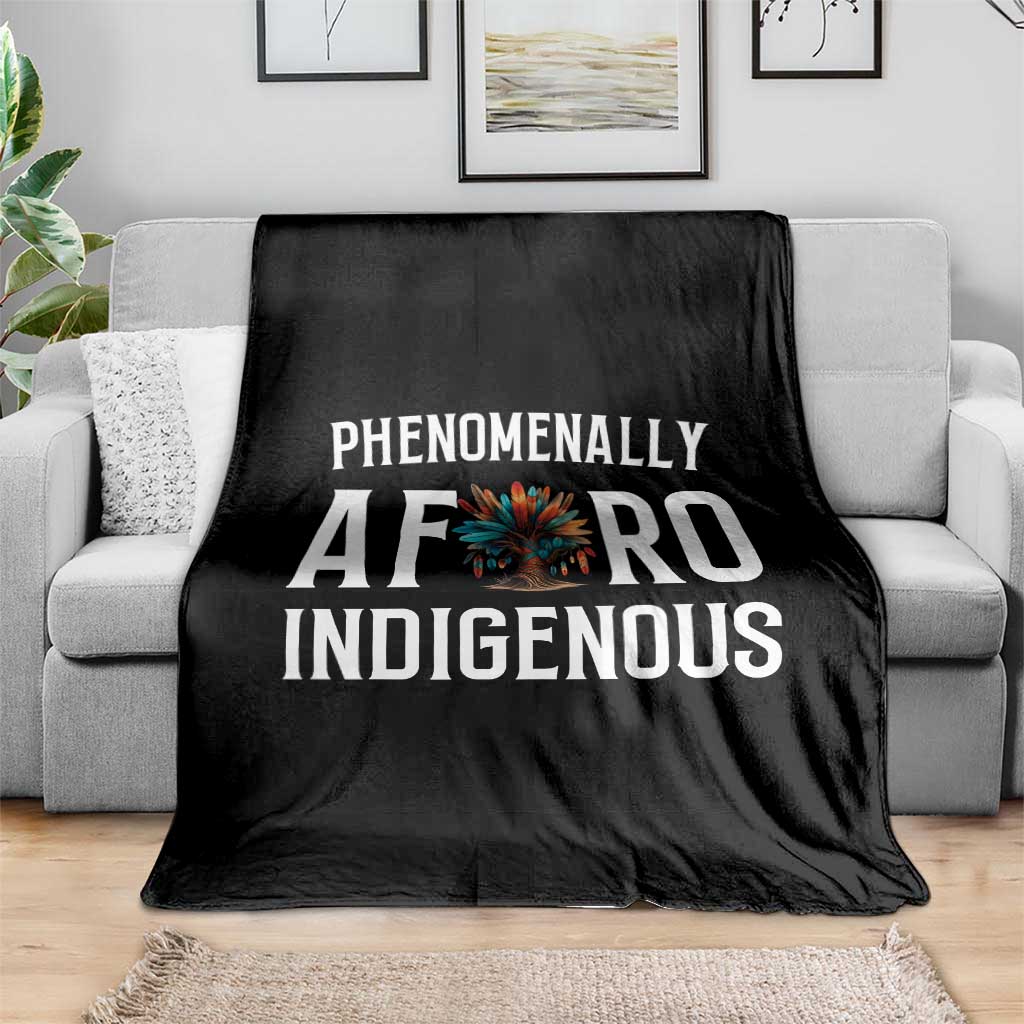 Afro Indigenous Native Pride Phenomenally Indigenous People Throw Blanket TS14 Print Your Wear