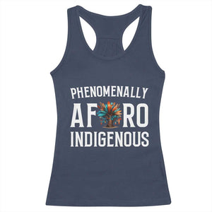 Afro Indigenous Native Pride Phenomenally Indigenous People Racerback Tank Top TS14 Navy Print Your Wear