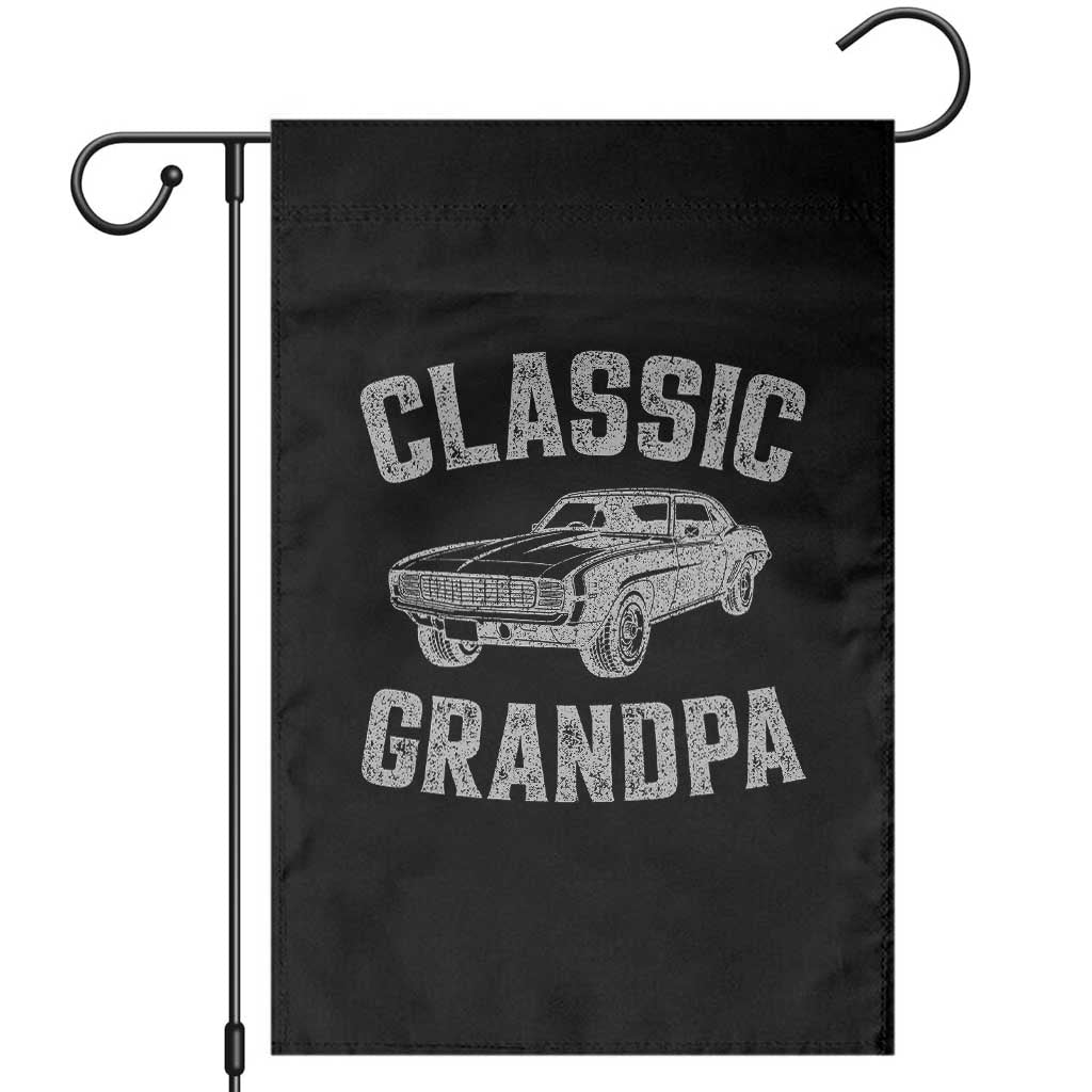 Grandpa Classic Muscle Car Lover Birthday Gift Garden Flag