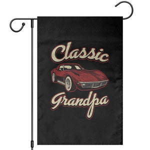 Grandpa Classic Stingray Sports Car Lover Garden Flag