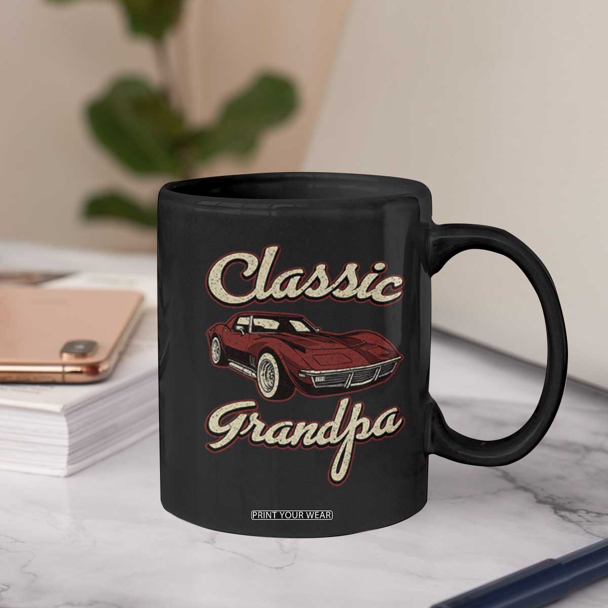 Grandpa Classic Stingray Sports Car Lover Coffee Mug