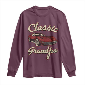 Grandpa Classic Stingray Sports Car Lover Long Sleeve Shirt
