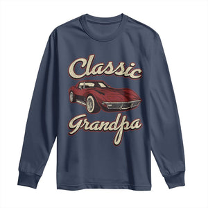 Grandpa Classic Stingray Sports Car Lover Long Sleeve Shirt