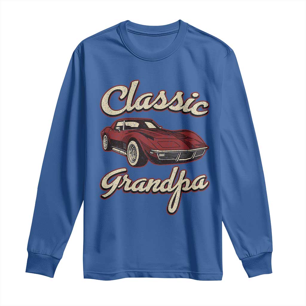 Grandpa Classic Stingray Sports Car Lover Long Sleeve Shirt