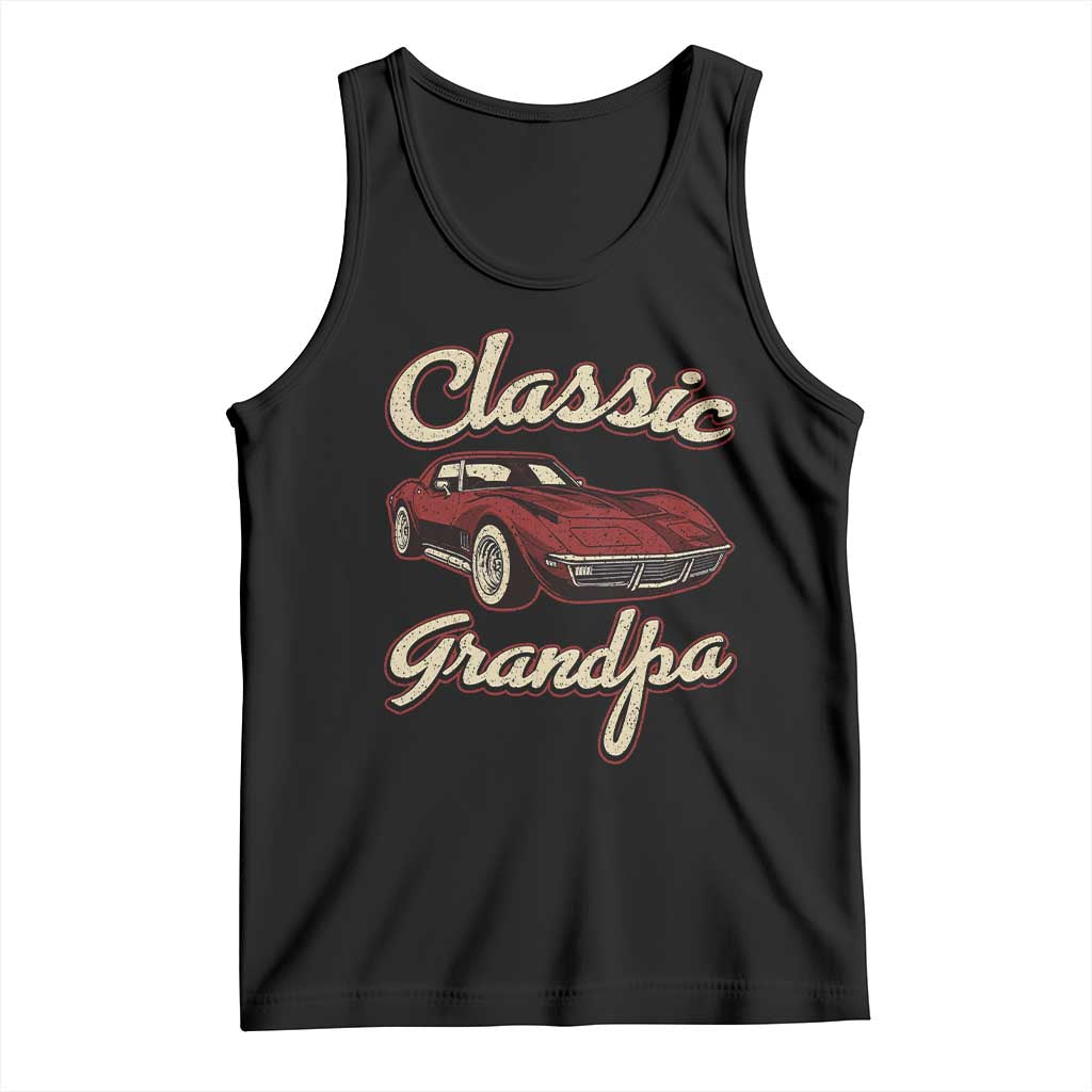 Grandpa Classic Stingray Sports Car Lover Tank Top