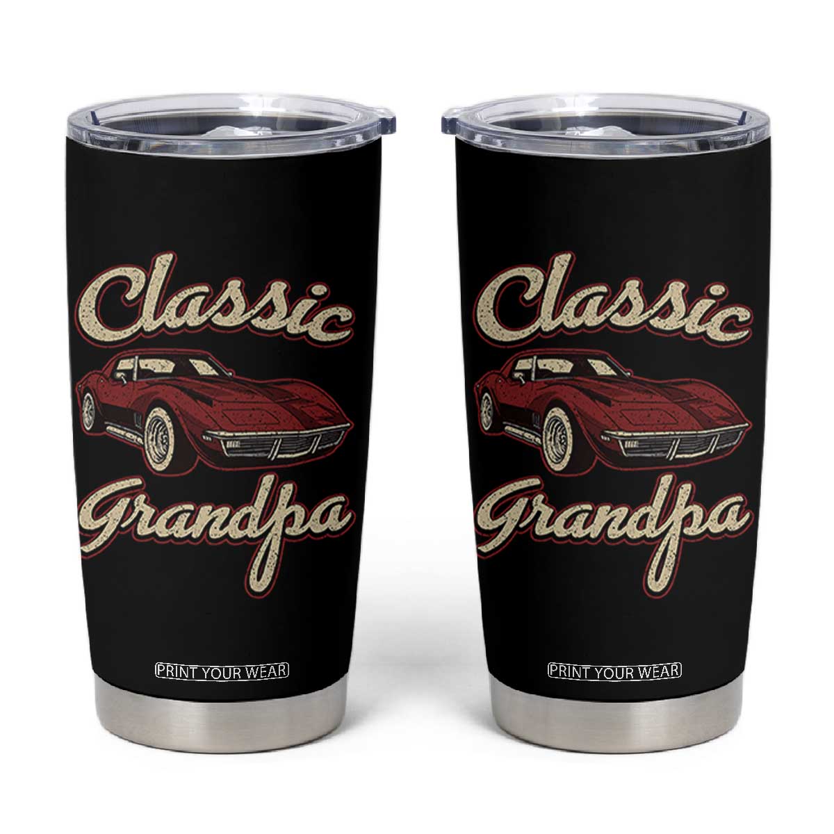Grandpa Classic Stingray Sports Car Lover Tumbler Cup