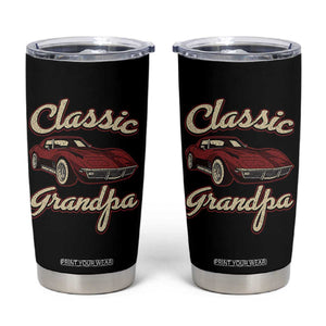 Grandpa Classic Stingray Sports Car Lover Tumbler Cup