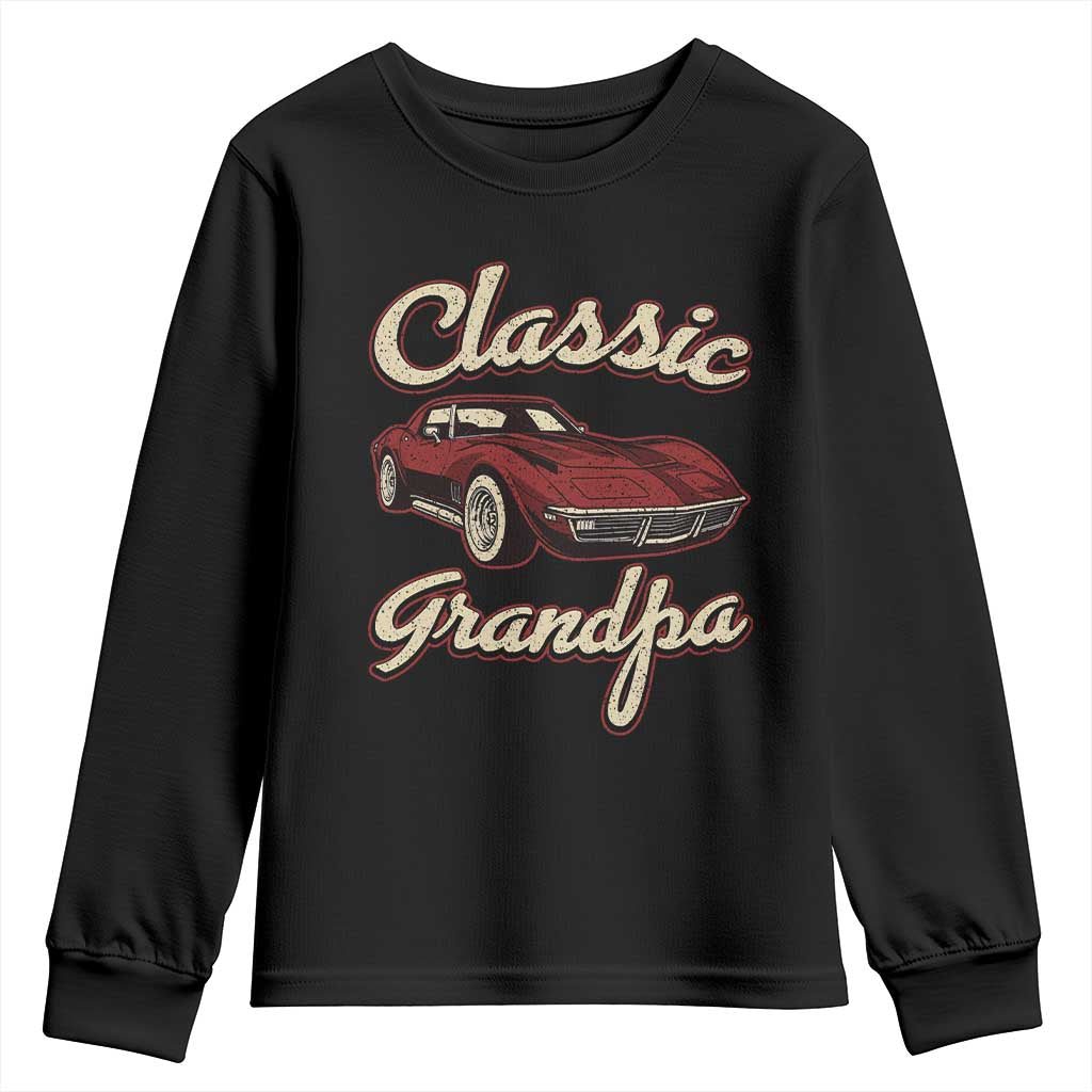 Grandpa Classic Stingray Sports Car Lover Youth Sweatshirt